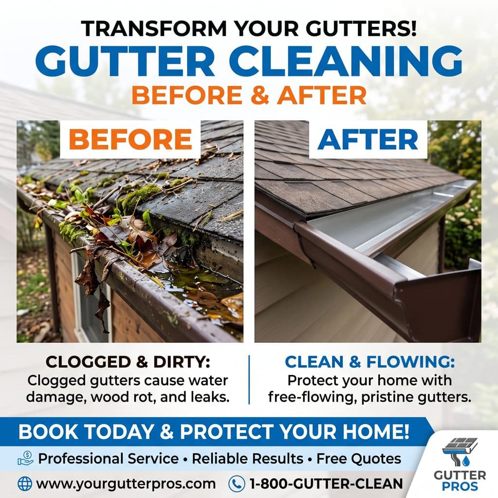 Spring gutter cleaning